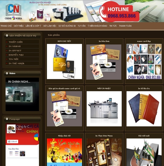 Thiết kế web site: INCHINHNGHIA.COM